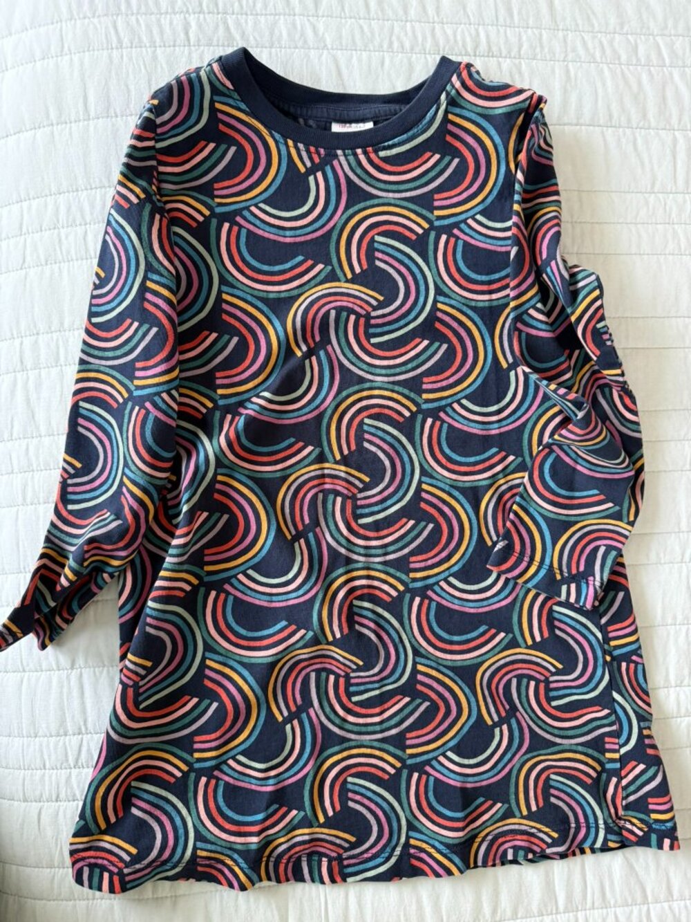 Hanna Andersson Girl's Long-Sleeve T-Shirt Dress - SZ 6-7